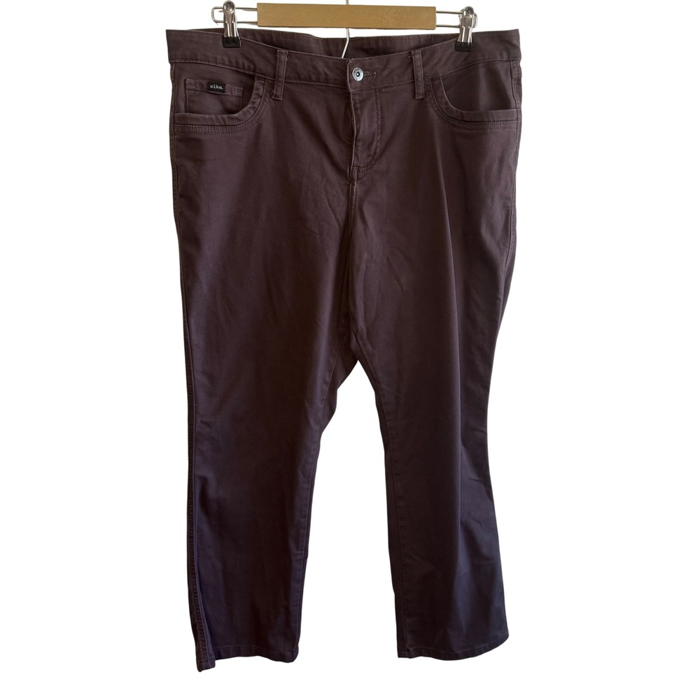 KUHL Size 16 Purple Maroon Kontour Straight Leg Pants Outdoor Travel Granola
